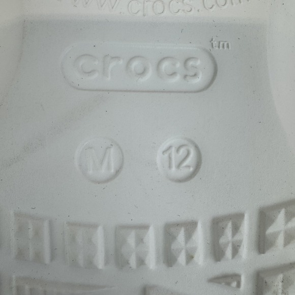 New Mens Crocs Classic White Iconic‎ Comfort Platform Flip Flops Sandals Size 12 main image 4